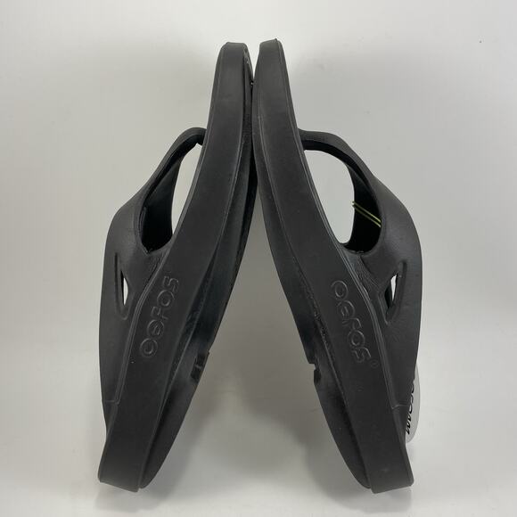 Oofos Ooriginal Flip Flip Sandals Mens Size 8 Womens Size 10 Black Comfort - Picture 7 of 9